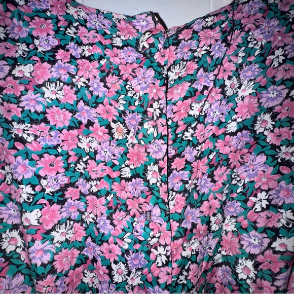 E.D. Michaels Vintage Floral Midi Dress Romantic Cottagecore Prairie Retro - Picture 9 of 12